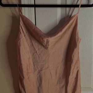 A silky pink tank